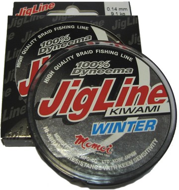 Шнур JigLine Kiwami 0,14 мм тест 9,1 кг 25 м; Цена 165 рублей Шнур JigLine Kiwami 0,14 мм тест 9,1 кг 25 м