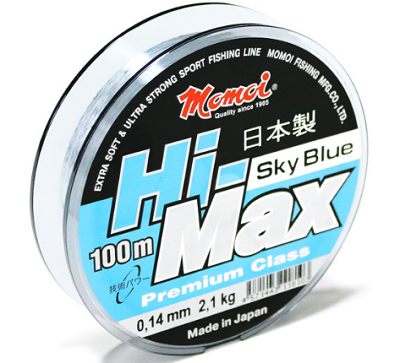 Леска Hi-Max Sky Blue 0,16 мм тест 2,5 кг 100 м